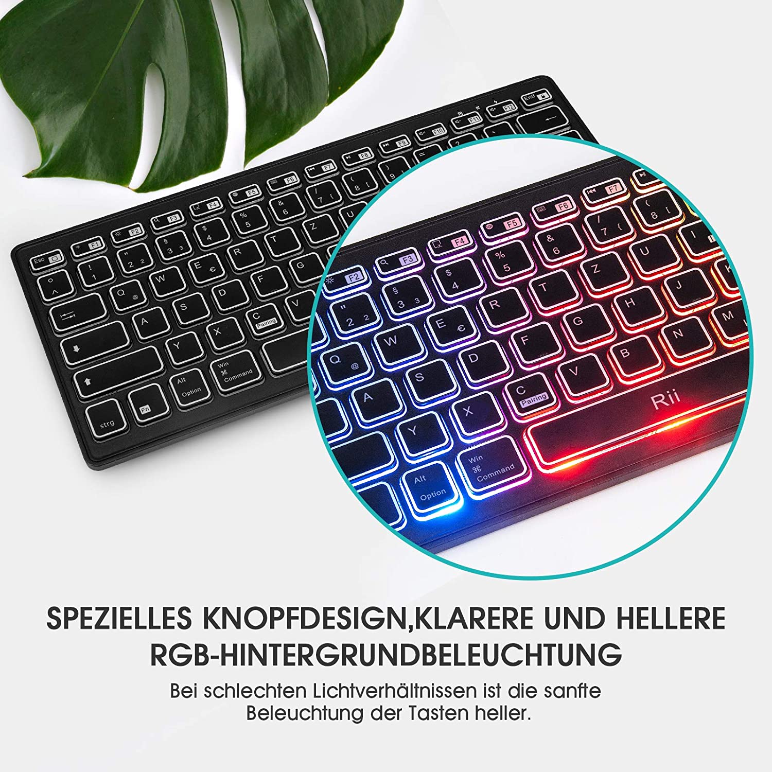 Rii Bluetooth Tastatur beleuchtet (NEUWARE)