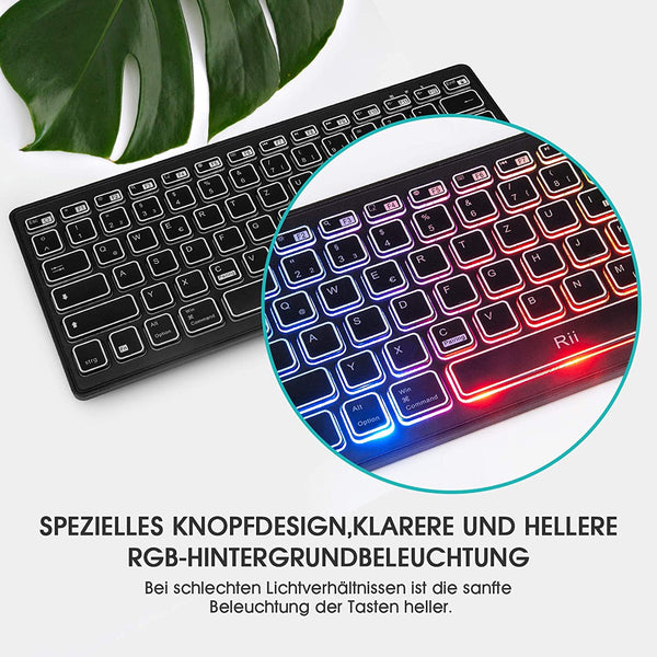 Rii Bluetooth Tastatur beleuchtet (NEUWARE)